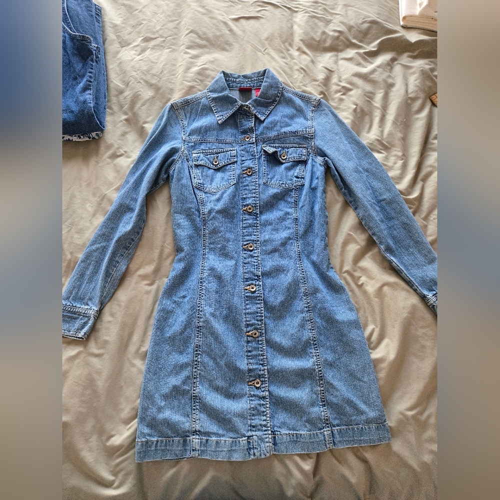 GAP Special Denim Button-Up Shirt Dress - Picture 3 of 8